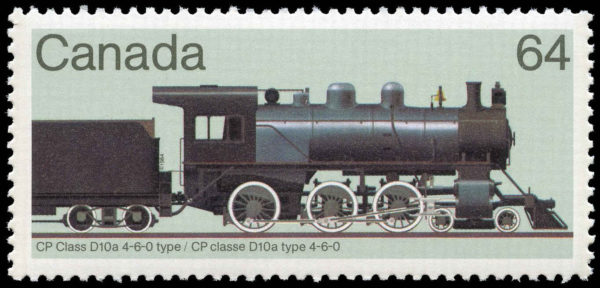 Canada Stamp #1039 - CP Class D10a 4-6-0 type (1984) 64¢