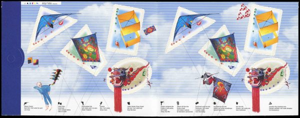 Canada Stamp Booklet - #BK221 Kites (1999) 8 x 46¢ - Image 2