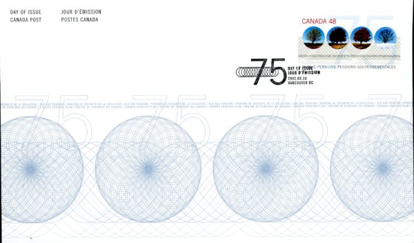 Canada OFDC#1959 - A tree depicted in 4 seasons (2002) 48¢