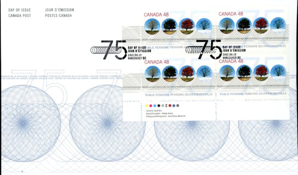 Canada OFDC#1959 - A tree depicted in 4 seasons (2002) 48¢ PB