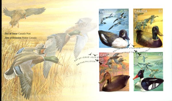 Canada OFDC#2166a - Duck Decoys (2006) 4 x 51¢