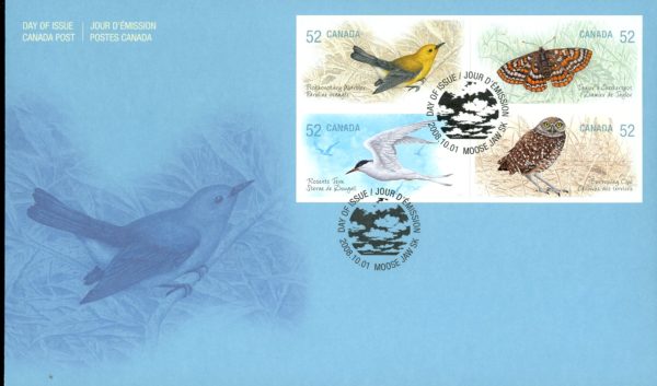 Canada OFDC#2289a - Endangered Species-3 (2008) 4 x 52¢