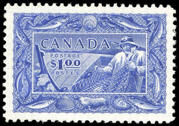 Canada Stamp #302 - Fisherman (1951) $1