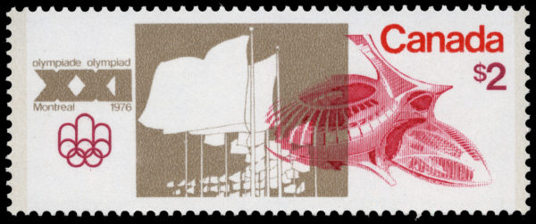 Canada Stamp #688i - Olympic Stadium and Velodrome 1976 (F)