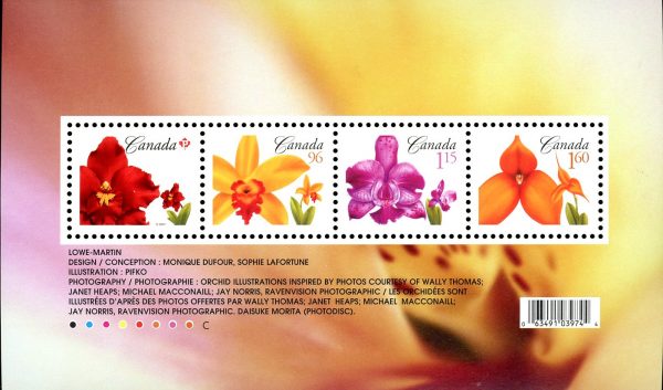 Canada Stamp #2243 - Flower Definitives-Souvenir sheet OF 4 (2007) 1 x (P), 1 x 96¢, 1 x $1.15, 1 x $1.60