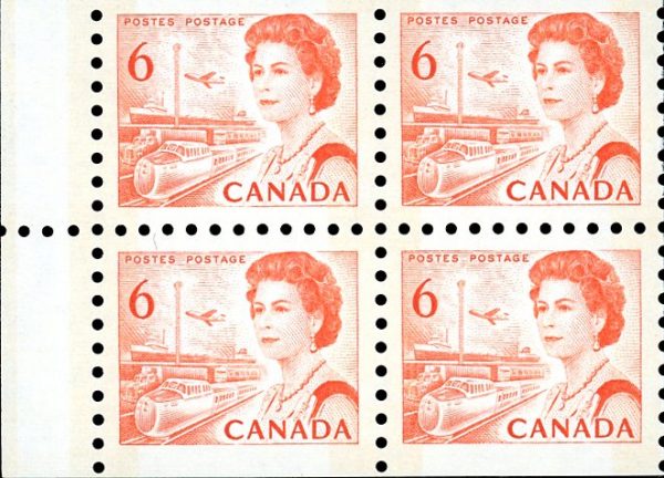 Canada Stamp CB#459p - Queen Elizabeth II & Transportation (1968) 6¢ W2B, DF