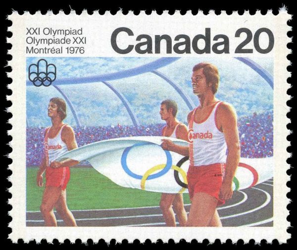 Canada Stamp #682i - Opening Ceremony (1976) 20¢ LF