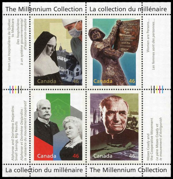 Canada Stamp #1823 - Social Progress (2000) 4 x 46¢ Pane of 4