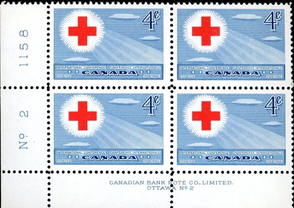 Canada Stamp PB#317 - Red Cross Symbol (1952) 4¢