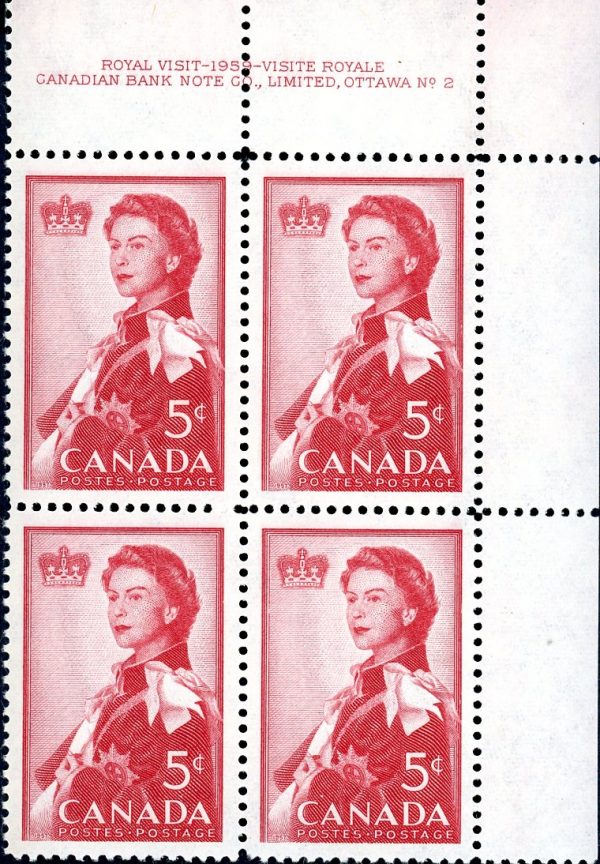 Canada Stamp PB#386 - Queen Elizabeth II (1959) 5¢