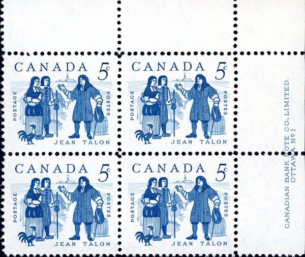 Canada Stamp PB#398 - Talon and Colonists (1962) 5¢