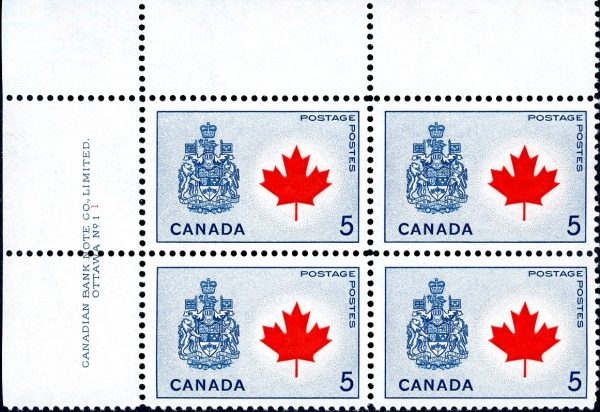 Canada Stamp PB#429A - Canada, Maple Leaf (1966) 5¢