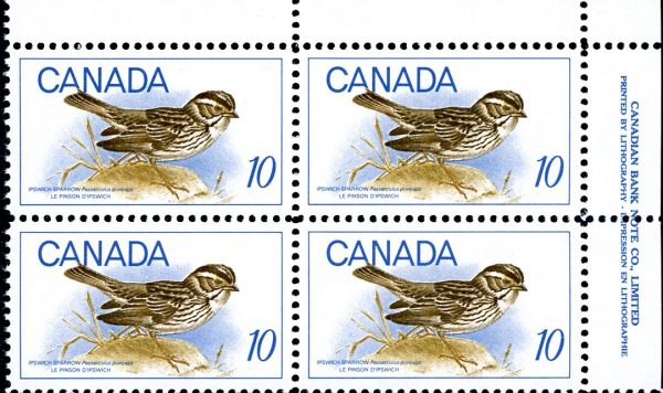 Canada Stamp PB#497 - Ipswich Sparrow (1969) 10¢