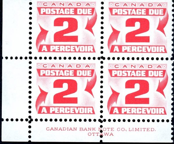 Canada Stamp PB - Postage Due #J22 - (1967) 2¢