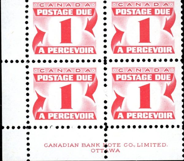 Canada Stamp PB - Postage Due #J28 - (1974) 1¢