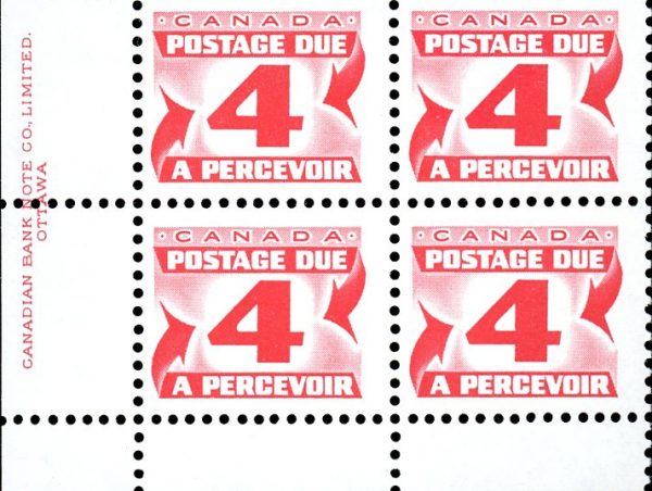 Canada Stamp PB - Postage Due #J31a - (1977) 4¢