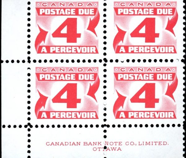 Canada Stamp PB - Postage Due #J31ii - (1974) 4¢