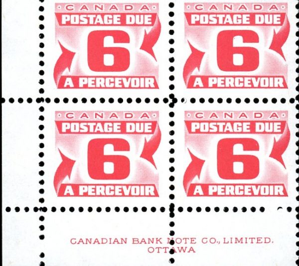 Canada Stamp PB - Postage Due #J33 - (1973) 6¢