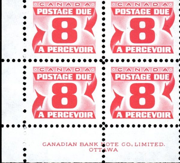 Canada Stamp PB - Postage Due #J34 - (1974) 8¢