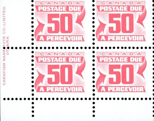 Canada Stamp PB - Postage Due #J40 - (1977) 50¢