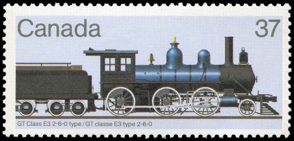 Canada Stamp #1039iii - GT Class E3 2-6-0 type (1984) 37¢