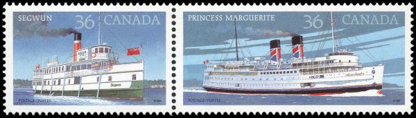 Canada Stamp #1140a - Canadian Steamships (1987) 2 x 36¢ Se-tenant pair (1139, 1140)