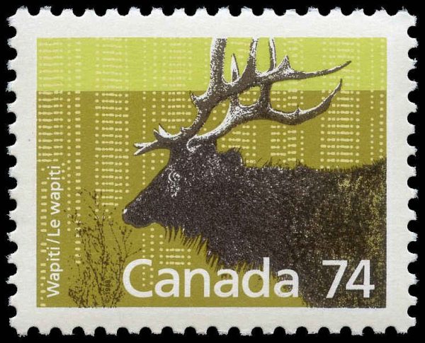 Canada Stamp #1177 - Wapiti (1988) 74¢