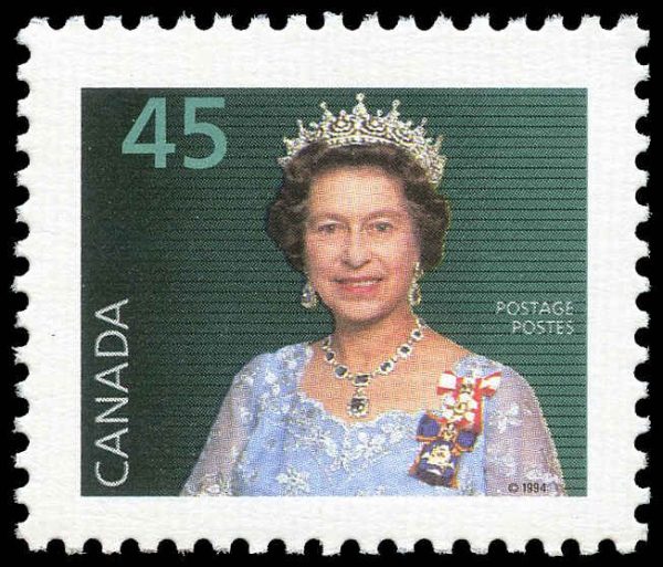 Canada Stamp #1360 - Queen Elizabeth II (1995) 45¢