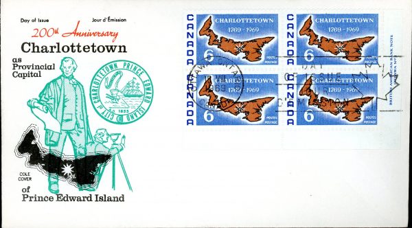 Canada FDC-PB#499 - Map of Prince Edward Island (1969) 6¢