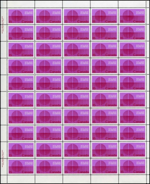 Canada Stamp SHEET#514 - Energy Unification (1970) 15¢ Dull