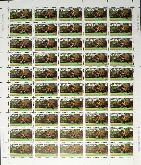 Canada Stamp SHEET#614 - R.C.M.P. Musical Ride (1973) 15¢