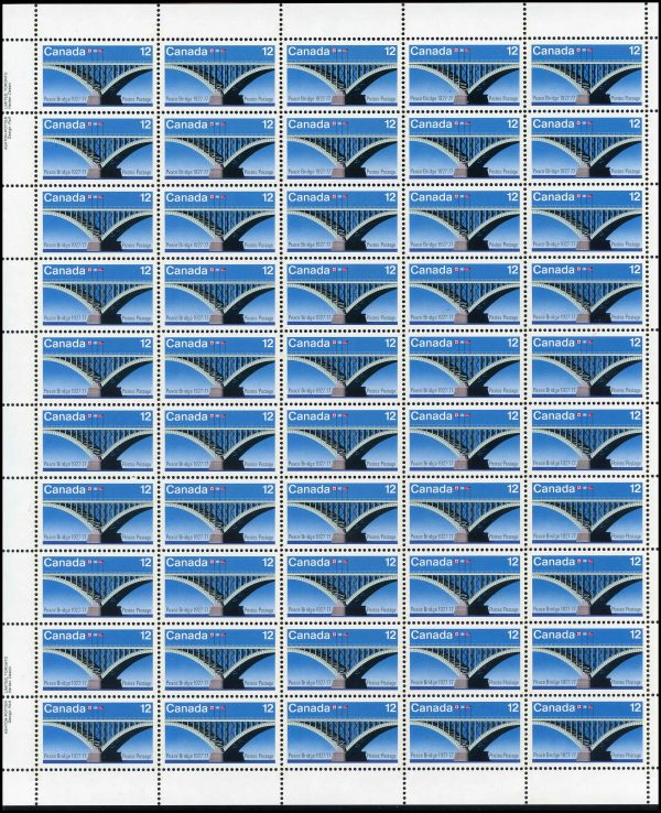 Canada Stamp SHEET#737ii - Peace Bridge (1977) 12¢ F/F