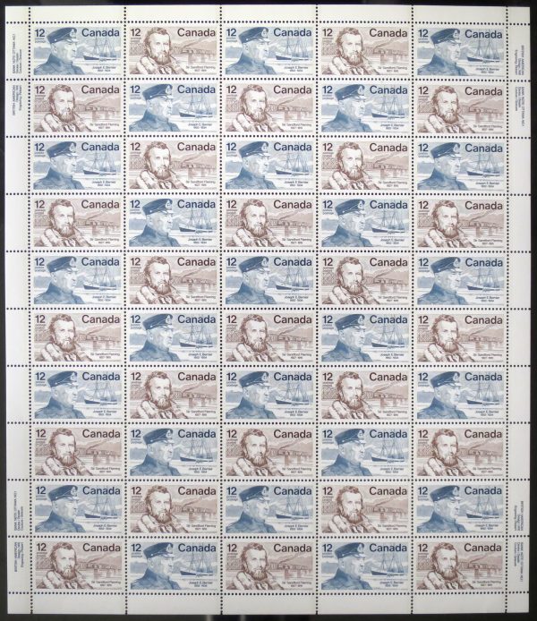 Canada Stamp SHEET#739a - Famous Canadians (1977) 50 x 12¢ Se-tenant pair (738, 739)