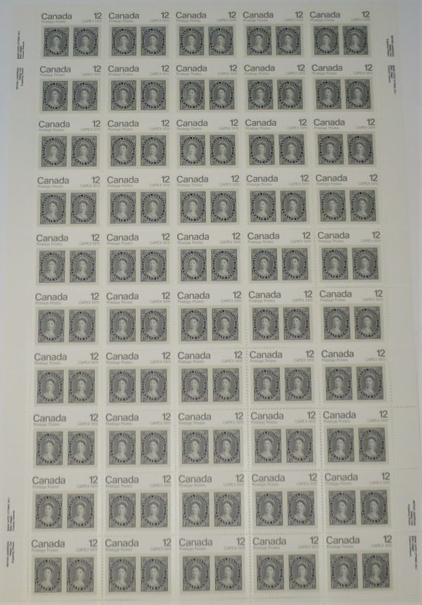 Canada Stamp SHEET#753 - 12d Queen Victoria (1978) 12¢ LF