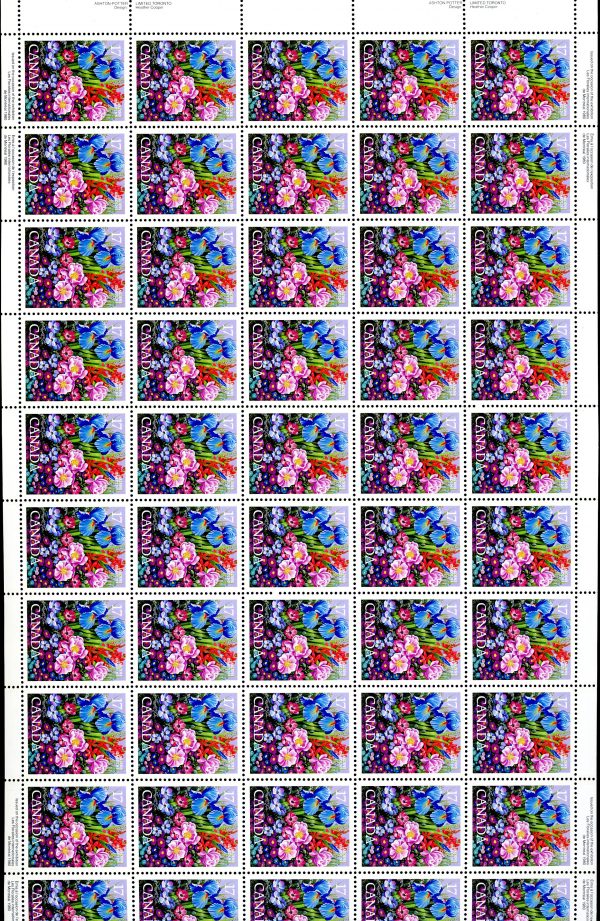 Canada Stamp SHEET#855 - Flower Garden (1980) 17¢