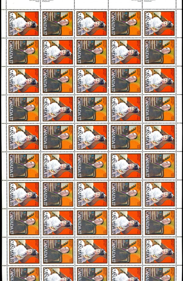 Canada Stamp SHEET#861a - Canadian Musicians (1980) 2 x 17¢ Se-tenant pair (860, 861)