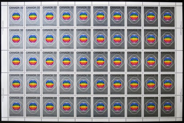 Canada Stamp SHEET#976 - Globes (1983) 32¢