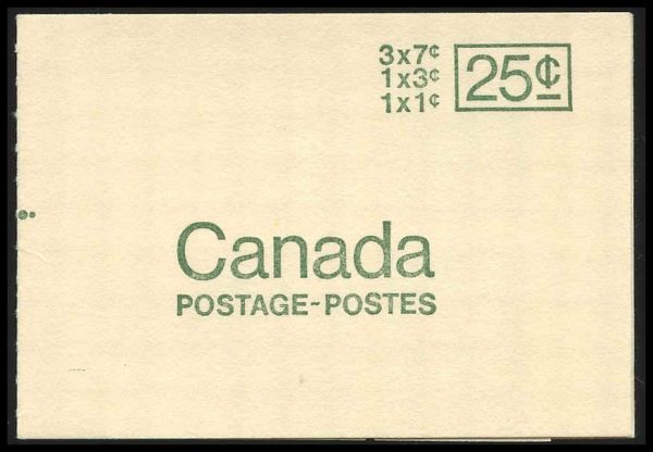 Canada Stamp Booklet - #BK66A (1971) 1¢ + 3¢ + 3 x 7¢