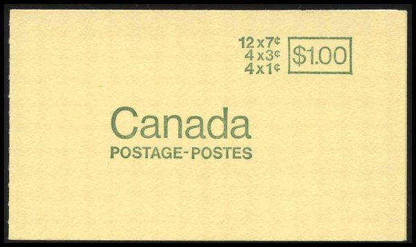 Canada Stamp Booklet - #BK67 (1971) 4 x 1¢ + 4 x 3¢ + 12 x 7¢ DEX