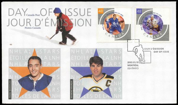 Canada FDC  SET OF 3 #1971 - NHL All Stars-4 (2003) 6 x 48¢