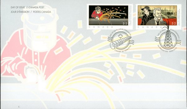 Canada FDC #2267-68 - Industries: Oil and Gas (2008) 2 x 52¢ Set of 2 stamps