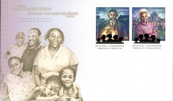 Canada FDC#2316a - Black History Month (2009) 2 x 54¢ Se-tenant pair (2315, 2316)