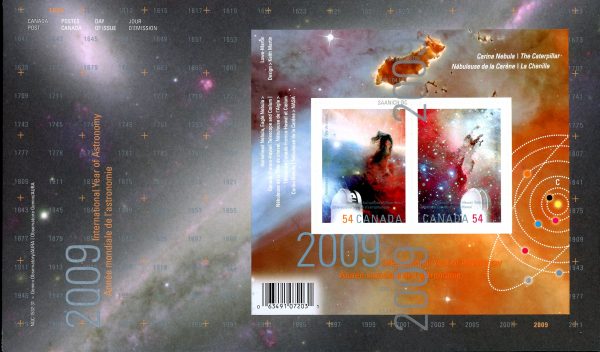 Canada FDC#2323 - International Year of Astronomy (2009) 2 x 54¢ Souvenir sheet of 2