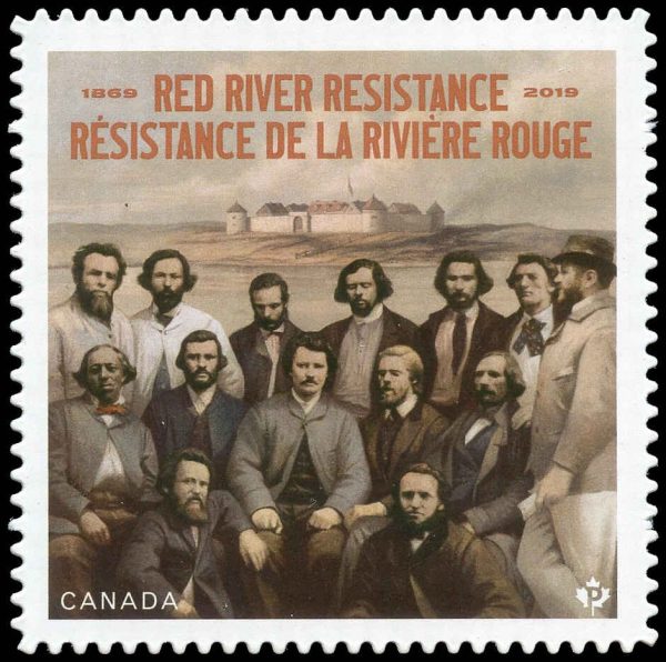 Canada Stamp #3204i - Red River Resistance (2019) P (90¢) Die cut to shape from Quarterly Pack/Annual Collection