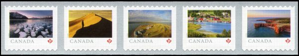 Canada Stamp #3211a - From Far and Wide (3) (2020) 5 x P (92¢) Horizontal strip of 5