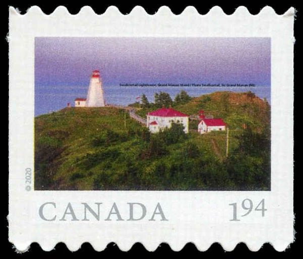 Canada Stamp #3218 - Swallowtail Lighthouse, Grand Manan Island (NB) (2020) $1.94