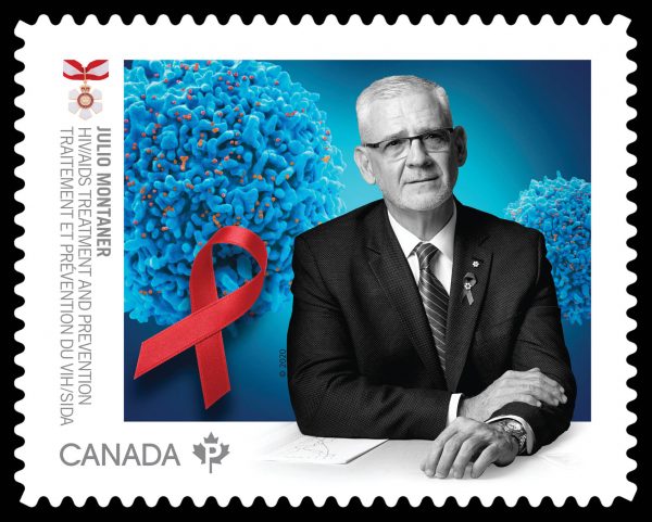 Canada Stamp #3248i - Dr. Julio Montaner (2020) P (92¢), die cut to shape from Quarterly Pack