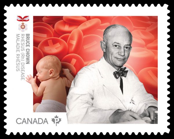 Canada Stamp #3250i - Dr. Bruce Chown (2020) P (92¢), die cut to shape from Quarterly Pack