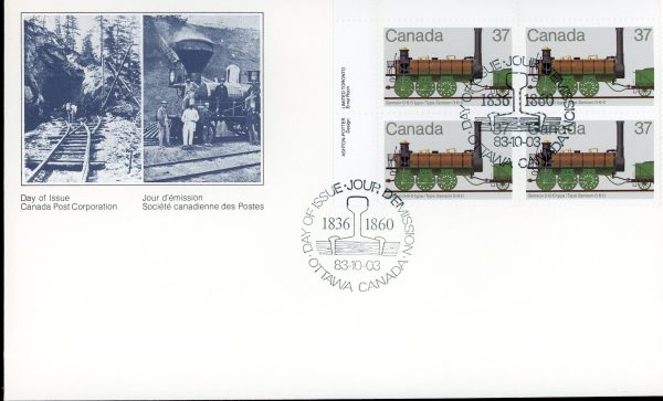 Canada FDC--PB#1001 - Samson 0-6-0 type (1983) 37¢