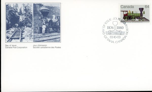 Canada FDC#1002 - Adam Brown 4-4-0 type (1983) 64¢